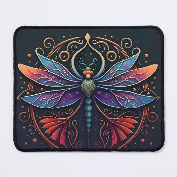 Item preview, Vibrant Stained Glass Dragonfly - Suncatcher designed and sold by DragonRealms.