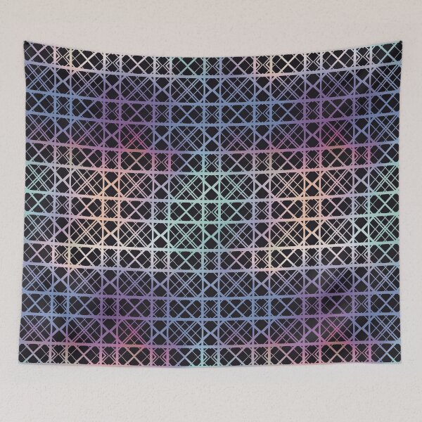 Item preview, Abstract Pastel Rainbow Line Art Repeating Pattern designed and sold by AloraDawnEve.