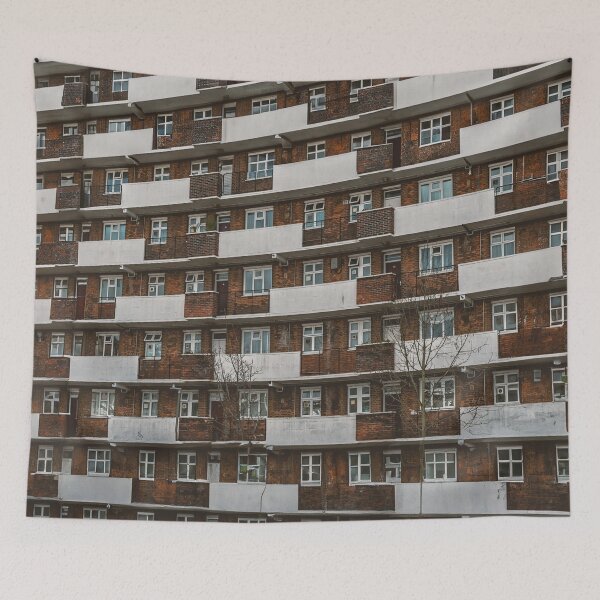 Item preview, Wall of an apartment block in South London - photo designed and sold by CineWanderlust.