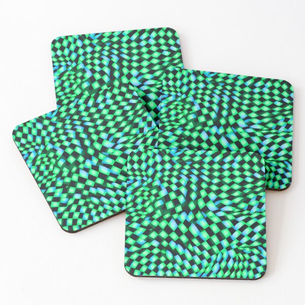 Item preview, Pattern - Trippy Green Checks designed and sold by Stacey Hallock.
