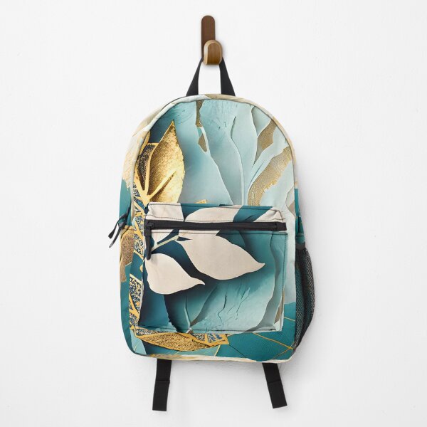 Item preview, Leaf, Leaves, Forest, Foliage, Nature, Tree, Plants, Gold, Layered Paper, Paper Cut, Blue, Teal, Dark Blue, Light Blue, White designed and sold by Golden-Feathers.