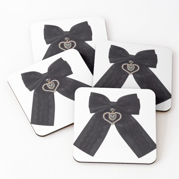 Item preview, Balletcore Coquette Black Heart Bow designed and sold by sapphiretears.