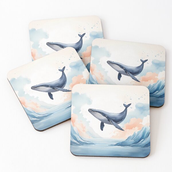Item preview, A whale soaring through the air designed and sold by DevushkaStore.