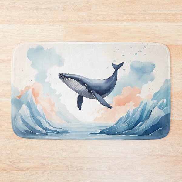 Item preview, A whale soaring through the air designed and sold by DevushkaStore.