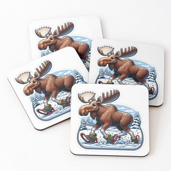 Item preview, Snowshoeing Bull Moose designed and sold by BrinaandPops.