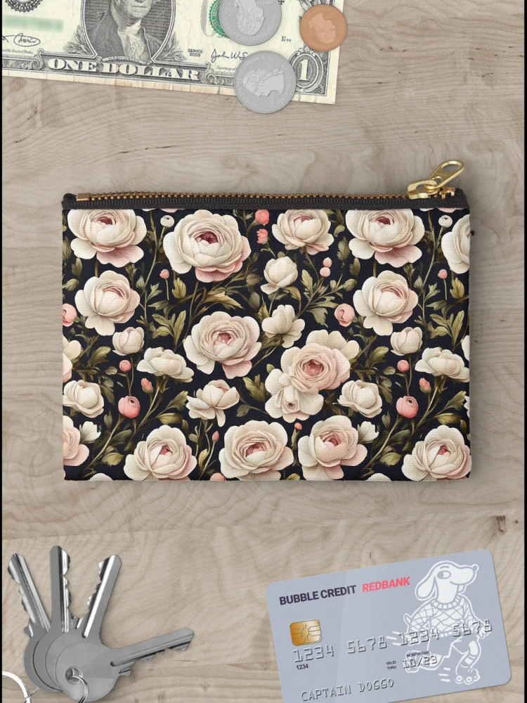 Thumbnail 3 of 4, Zipper Pouch, Ranunculus pattern designed and sold by CreativeSparkzz.