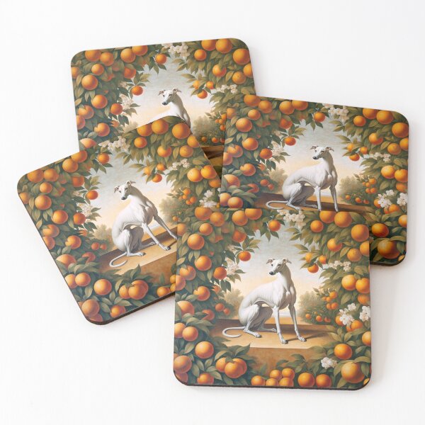 Item preview, Whippet and oranges  designed and sold by ClumsyClouds.