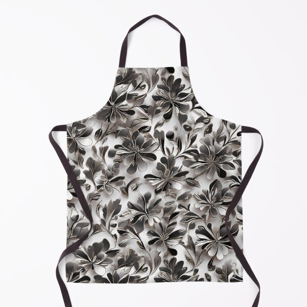Item preview, Metallic Pattern: Flowers in silver metallic designed and sold by CreativeSparkzz.