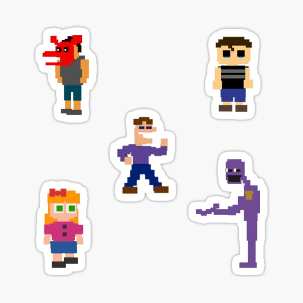 Vista previa del artículo con la obra «Paquete familiar Afton», diseñado y vendido por glitchyskeles.