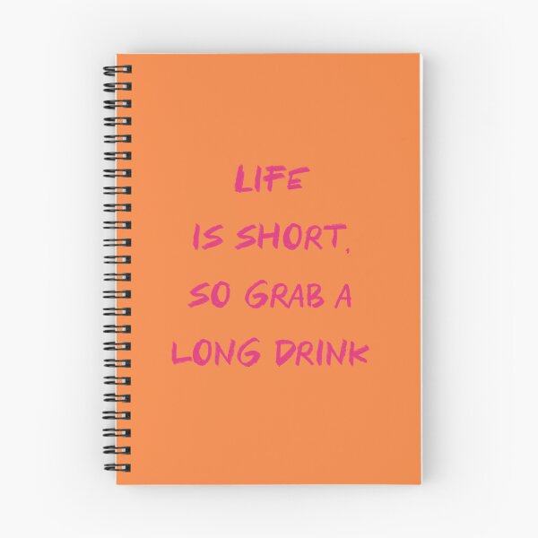 Item preview, Printable quote Life is short. Funny phrase sign for bar. Wall art in orange and fuchsia. Aesthetic modern art. designed and sold by AlarconStudio.