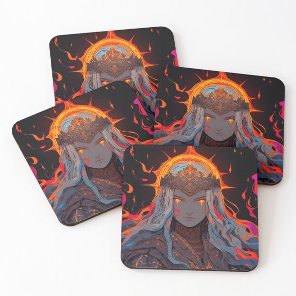 Item preview, Regal Burning Flame Crown Fantasy Anime Girl designed and sold by bubblegoth.
