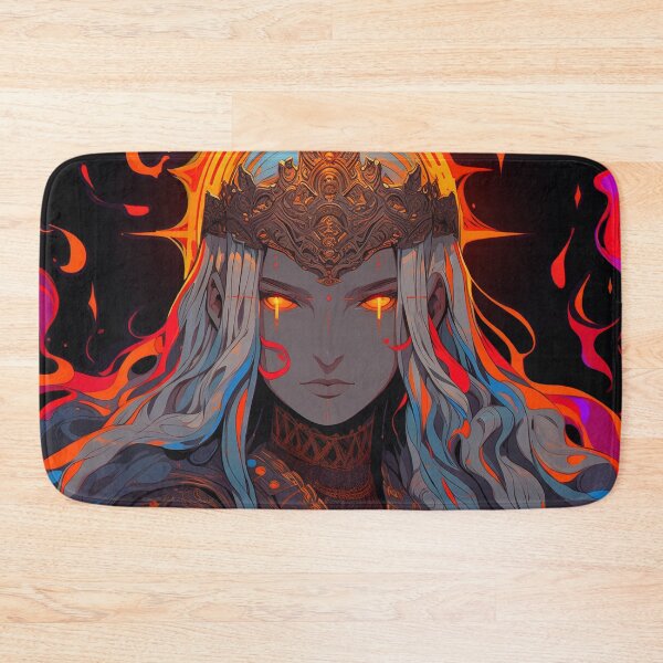 Item preview, Regal Burning Flame Crown Fantasy Anime Girl designed and sold by bubblegoth.