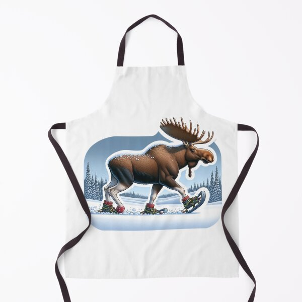 Item preview, Snowshoeing fun loving Bull Moose designed and sold by BrinaandPops.