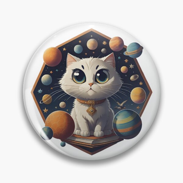 Item preview, Celestial Cat with Planets Disney Style designed and sold by Qlutique.