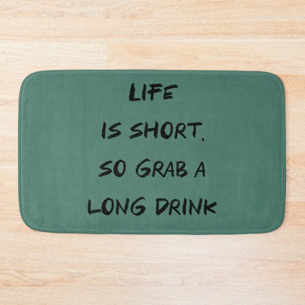 Item preview, Printable quote Life is short. Funny phrase sign for bar. Black and green wall art. aesthetic modern art designed and sold by AlarconStudio.