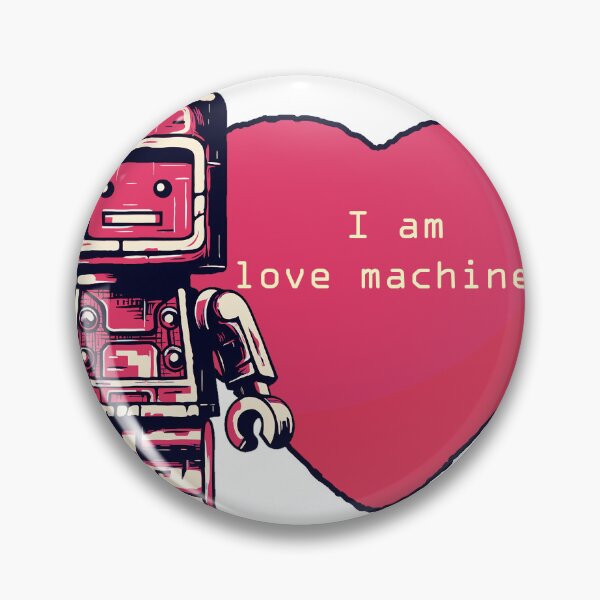 Item preview, I am love machine. Almost Lego Valentines Robot  designed and sold by cobblzstudio.