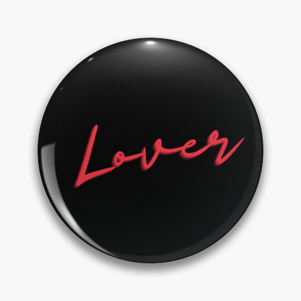 Item preview, "Lover" Script Graphic in Bold Red designed and sold by Kristalin Glass.