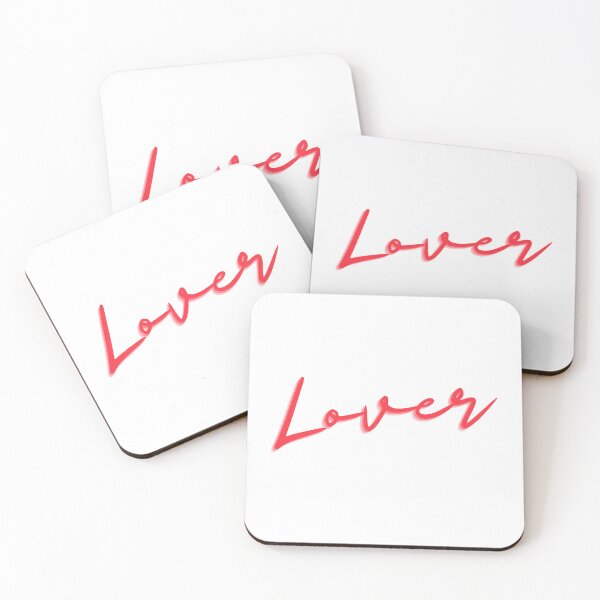 Item preview, "Lover" Script Graphic in Bold Red designed and sold by Kristalin Glass.