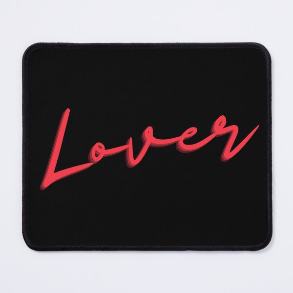 Item preview, "Lover" Script Graphic in Bold Red designed and sold by Kristalin Glass.