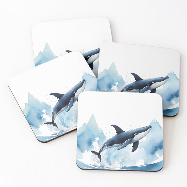 Item preview, Ink wash painting, a whale soaring through the air designed and sold by DevushkaStore.
