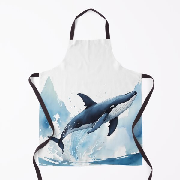 Item preview, Ink wash painting, a whale soaring through the air designed and sold by DevushkaStore.