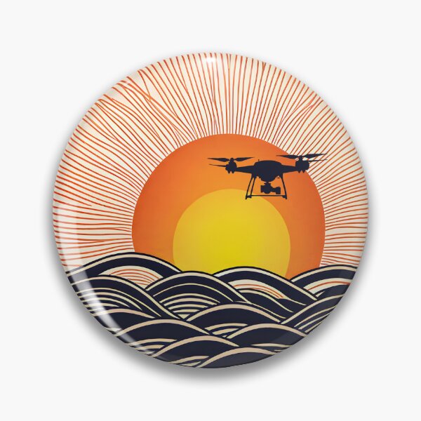 Item preview, Japanese style Sunset & Drone Silhouette design designed and sold by stefanosd.