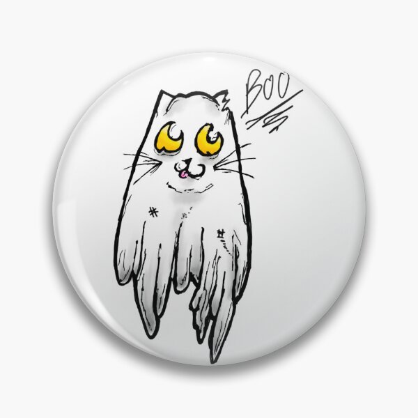 Item preview, Ghost Kitty tattoo flash designed and sold by AderynValentine.