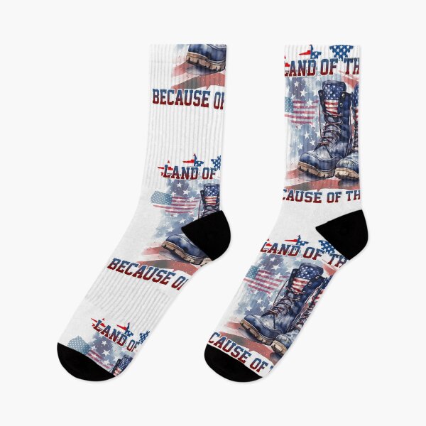 Item preview, land of the free because of the brava, usa flag designed and sold by neosticker.