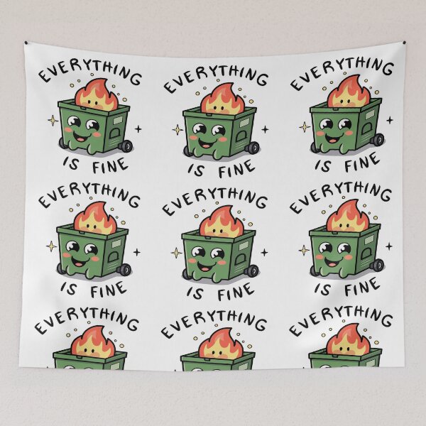 Item preview, Cute Positive dumbster fire sarcastic designed and sold by philosofull.