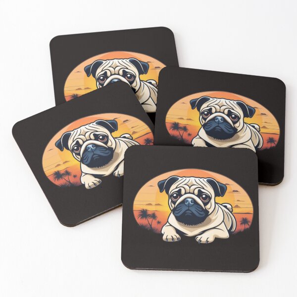 Item preview, Vintage Pug and Sunset designed and sold by JIGUWORLD.
