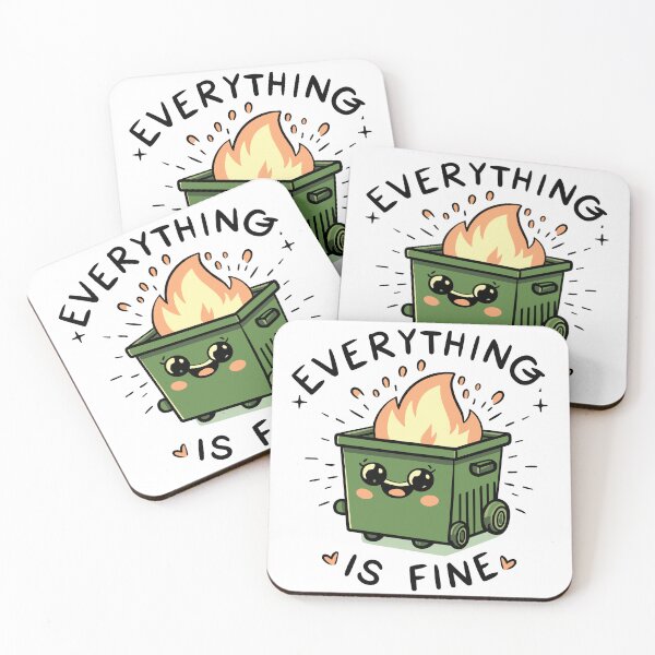 Item preview, kawaii Positive dumbster fire sarcastic designed and sold by philosofull.