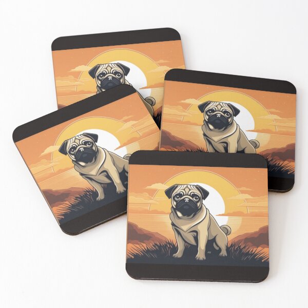 Item preview, Vintage Pug and Sunset designed and sold by JIGUWORLD.