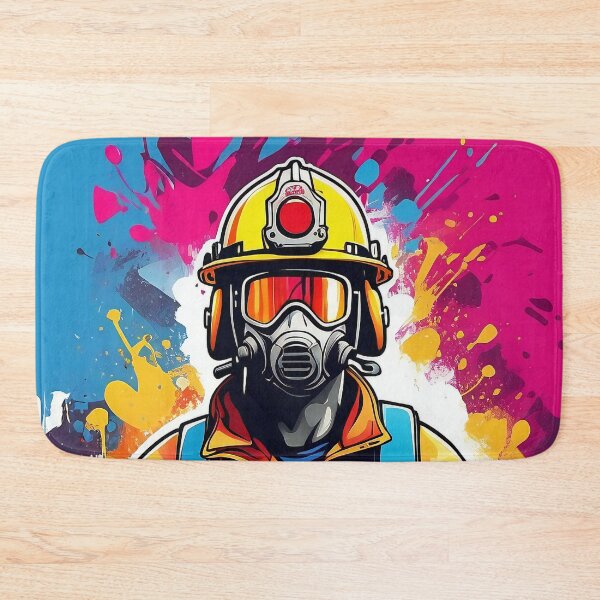 Item preview, Dauntless Valour in Splattered Hues: Firefighter’s Silent Watch designed and sold by ArtComixHaven.