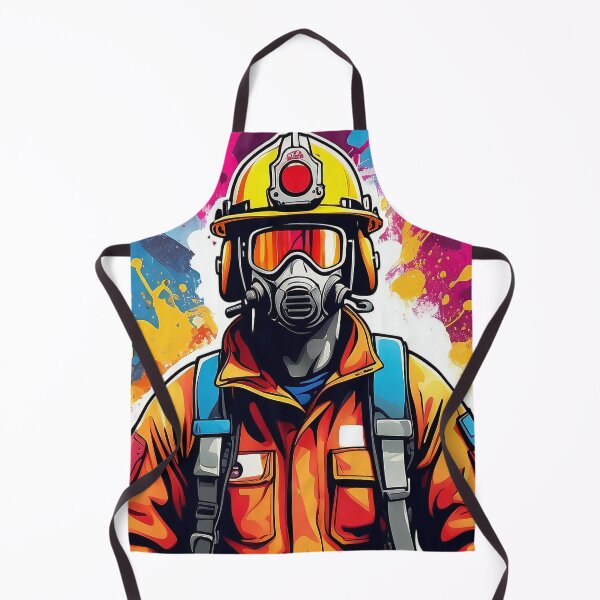 Item preview, Dauntless Valour in Splattered Hues: Firefighter’s Silent Watch designed and sold by ArtComixHaven.