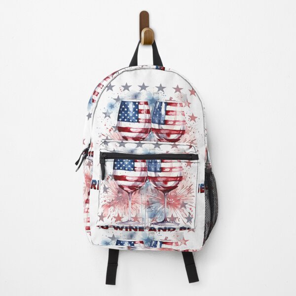 Item preview, red wine and blue, usa flag designed and sold by neosticker.