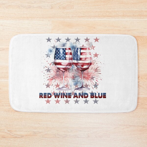 Item preview, red wine and blue, usa flag designed and sold by neosticker.