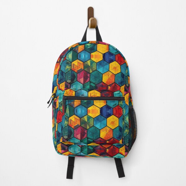 Item preview, Colorful Hexagonal Gems Pattern designed and sold by SweetClicks123.