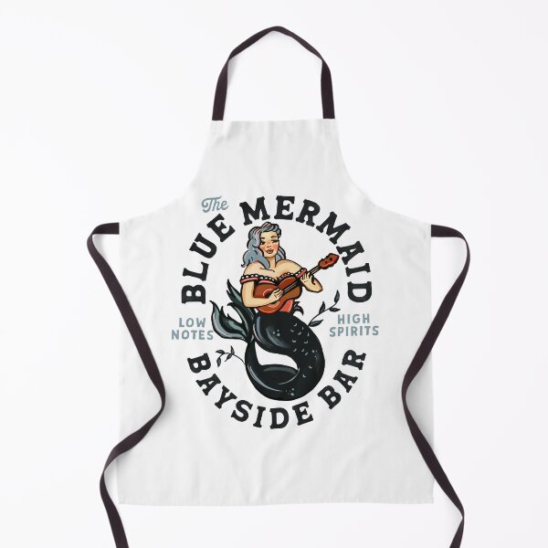 Item preview, The Blue Mermaid Live Music Cocktail Bar. Cool Retro Travel Art designed and sold by The Whiskey Ginger Design Shop.