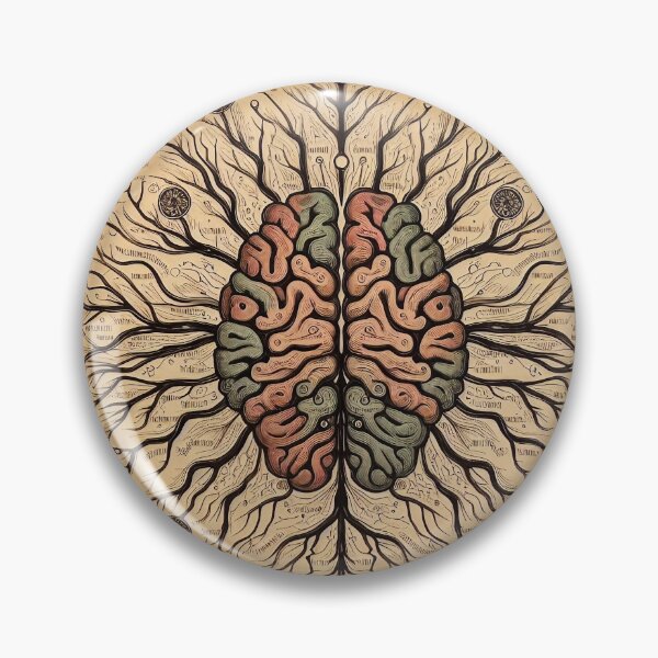 Item preview, Retro Brain Map designed and sold by SpesWorld.