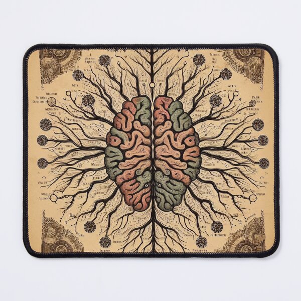 Item preview, Retro Brain Map designed and sold by SpesWorld.