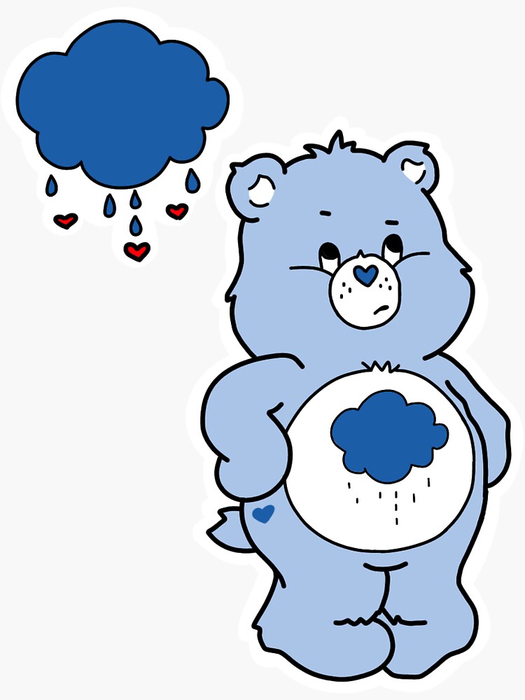 Thumbnail 3 of 3, Sticker, grumpy bear designed and sold by 4four20.