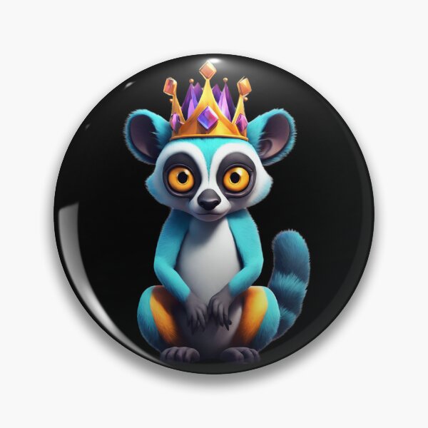 Item preview, King of Lemurs Crowned Blue Color designed and sold by Aquillashop.
