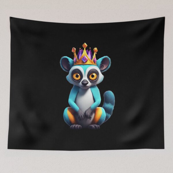 Item preview, King of Lemurs Crowned Blue Color designed and sold by Aquillashop.