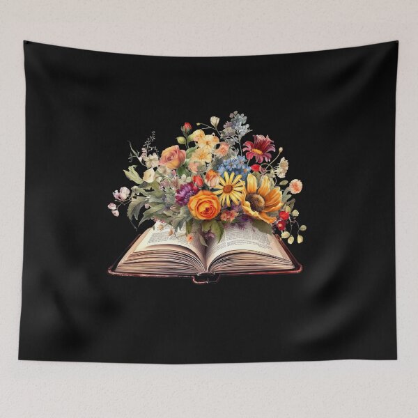 Item preview, Open Book With Flowers designed and sold by GlunmanStore.