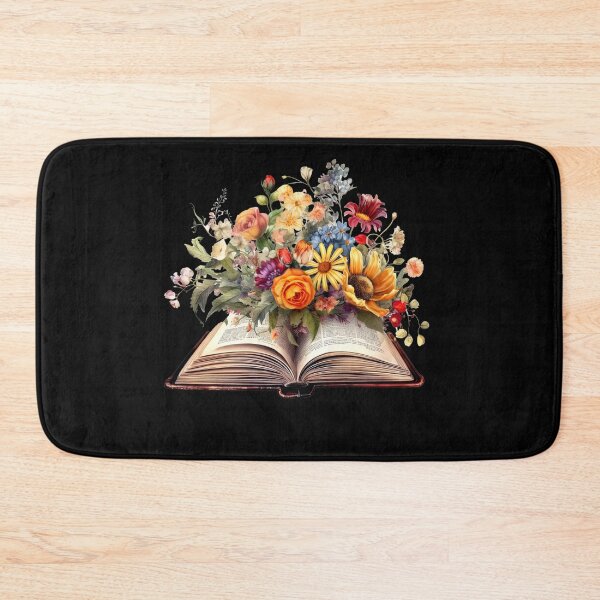Artikelvorschau, Offenes Buch mit Blumen entworfen und verkauft von GlunmanStore.