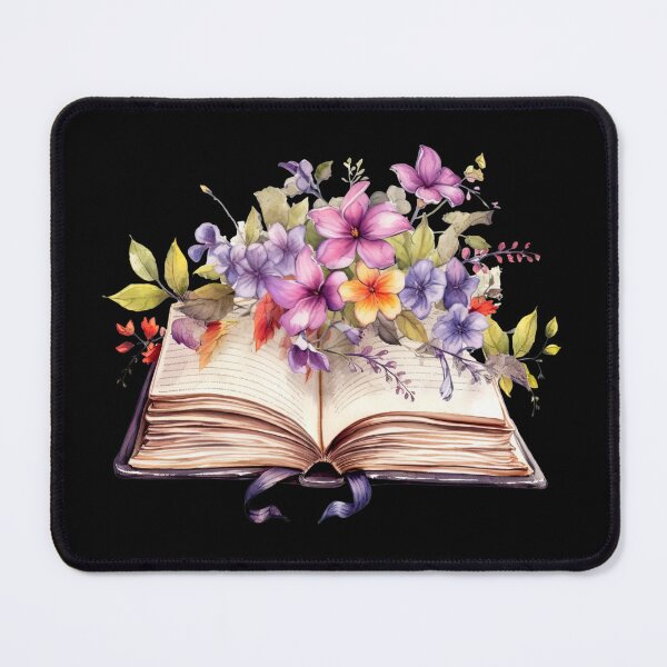 Artikelvorschau, Offenes Buch mit Blumen entworfen und verkauft von GlunmanStore.
