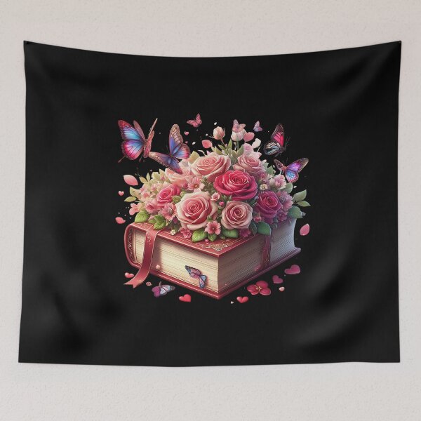 Item preview, Open Book With Flowers designed and sold by GlunmanStore.
