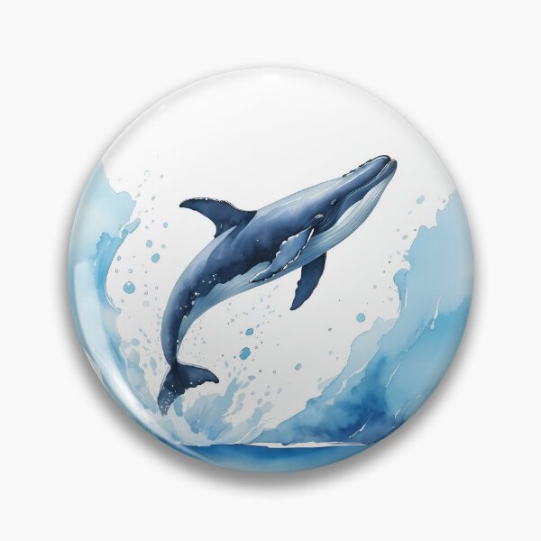 Item preview, A whale leaps out of the crystal blue sea designed and sold by DevushkaStore.