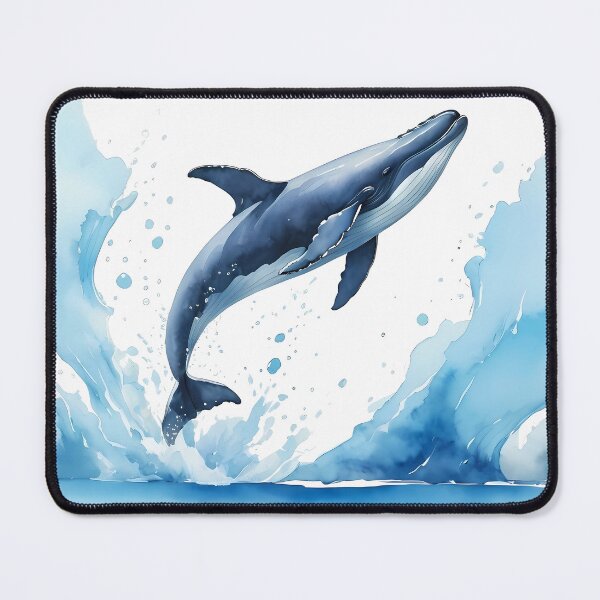 Item preview, A whale leaps out of the crystal blue sea designed and sold by DevushkaStore.