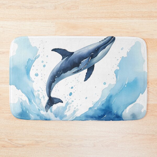 Item preview, A whale leaps out of the crystal blue sea designed and sold by DevushkaStore.